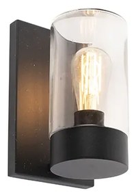 Moderne buitenwandlamp RVS zwart IP44 - Jarra Modern E27 IP44 Buitenverlichting cilinder / rond
