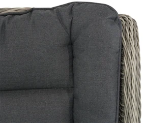 Tuinset 6 personen 217 cm Wicker Grijs Garden Collections Aberdeen/Young