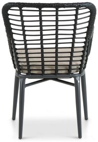 Tuinset 6 personen 240 cm Aluminium/Wicker Zwart De Laan Projects