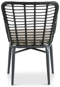 Tuinset 4 personen 120 cm Aluminium/wicker Zwart Lifestyle Garden Furniture Toledo/Vienna