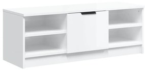 vidaXL Tv-meubel 102x35,5x36,5 cm bewerkt hout hoogglans wit