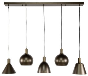 Hanglamp Mix 5-lichts Bruin