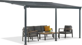 Aluminium terrasoverkapping San Diego 3 x 4,3 CoverTech antraciet