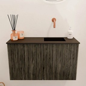 Mondiaz Joya 70cm toiletmeubel shadow met wastafel faye rechts zonder kraangat urban