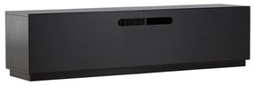 TV Meubel Met Schuifdeur Zwart - 180x40x45cm.