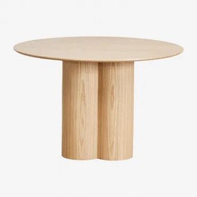 Ronde Eettafel Ø120 Cm In Fineer En Mdf Athena Essenfineer - Sklum