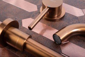 Inbouw wastafelkraan Rea Lungo Copper Brush + BOX
