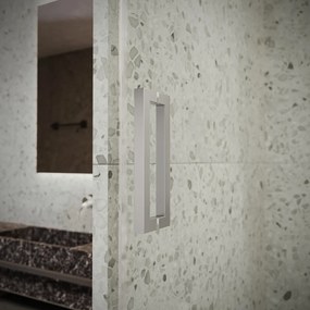Saniclear Modern scharnieren + handvat voor douchedeur chroom