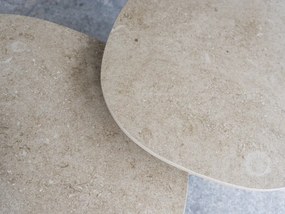 4 Seasons Outdoor Sofie loungetafel latte met zandkleurig keramisch blad 50 x 60 cm Bijzettafel   beige weerbestendig