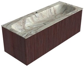 Mondiaz Kurve-dlux 120cm badmeubel ruby met 1 lade en wastafel big large midden 1 kraangat glace