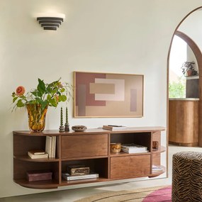 Wandlamp van ijzer en opaline, STERS