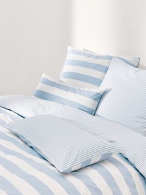 Gestreept katoenen dubbelzijdig dekbedovertrek Lorena