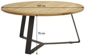 4 Seasons Ramblas tuinstoel + Taste Basso tuintafel 160 cm. rond