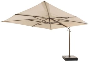 4 Seasons Outdoor Finca parasol met Wengé frame en Beach doek 400 x 300 cm  Parasol    beige weerbestendig