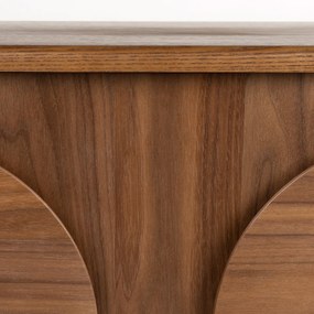 Zuiver Groove Design Dressoir Walnoot 2 Deurs 82 Cm - 82x40x58cm.