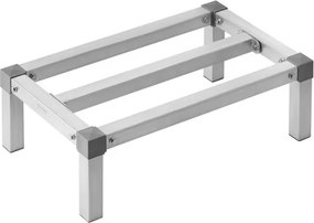 VEVOR Aluminium opbergrek, 24 x 14 inch commerciële vloerplank voor voedsel, 8 inch boven de grond, draagvermogen van 1000 lbs, volledig gelast aluminium opbergrek, voor opslag in restaurants, keukens, garages en voertuigen