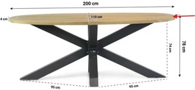 Tuinset 4 personen 200 cm Aluminium Grijs Santika Furniture Santika