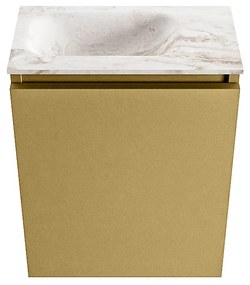 Mondiaz Ture DLux toiletmeubel 40cm oro met wastafel frappe links met kraangat