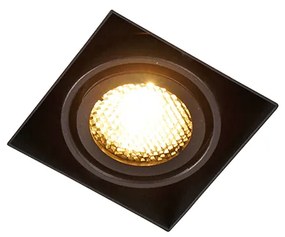 Set van 6 Inbouwspot zwart draai- en kantelbaar Trimless - Oneon Honey