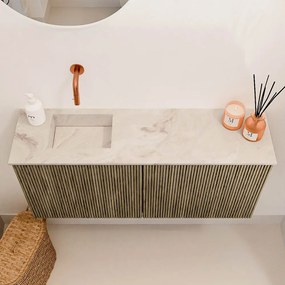 Mondiaz Joya DLux 90cm toiletmeubel dusk met wastafel faye links zonder kraangat frappe