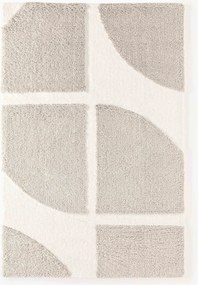 Pluizig hoogpolig vloerkleed Jade met een verhoogde hoog-laag structuur