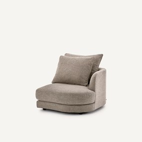 Halve bank rechts, afgerond, modulair, in tweed, TIBERIO