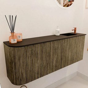 Mondiaz Joya 110cm toiletmeubel ronding links dusk met wastafel faye rechts 1 kraangat urban