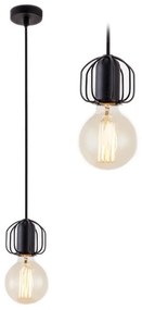 Plafondlamp Hangend Single Loft Zwart APP591-1CP