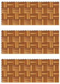 vidaXL Terrastegels 30 x 30 cm Acacia set van 30