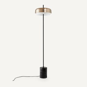 Staande lamp in metaal ijzer en marmer, Clepsos