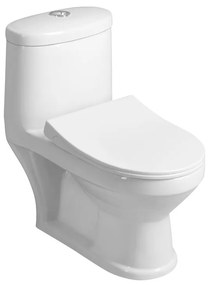 Aqualine Petit staand kinder toilet met toiletzitting wit