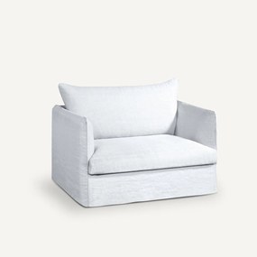 Fauteuil XL in dik stonewashed linnen, Neo Chiquito