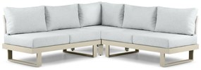 Hoek loungeset 5 personen Aluminium Taupe Lifestyle Garden Furniture Lorenzo
