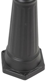 Smart buiten lantaarn zwart 3-lichts incl. Wifi ST64 - New Orleans