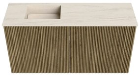 Mondiaz Joya DLux 80cm toiletmeubel dusk met wastafel faye links 1 kraangat meli