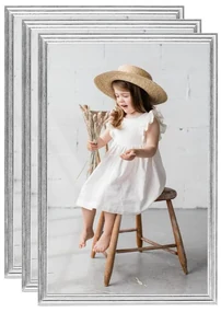 vidaXL Fotolijsten 3 st voor tafel 28x35cm MDF zilverkleurig