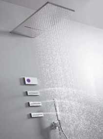 Tres Shower Technology digitale inbouwthermostaat met luxe regendouche en massagejets