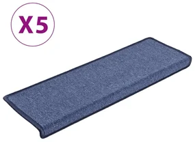 vidaXL Trapmatten 5 st 65x25 cm blauw