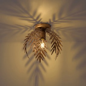 Vintage plafondlamp goud 24 cm - Botanica