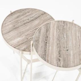 By-Boo Sib Ronde Bijzettafels Beige
