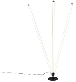 Vloerlamp zwart incl. LED met touch dimmer 3-staps dimbaar - Line-up Modern Binnenverlichting Lamp