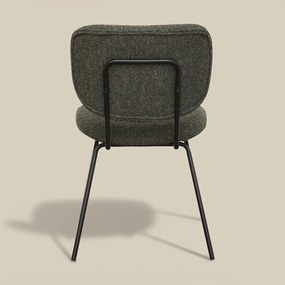 Moderne Eetkamerstoel Groen Boucle