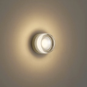 Design wandlamp beige met opaal glas IP44 - Michele
