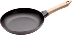 Staub Pans Koekenpan met houten handvat 24 cm, Zwart - Pans - Staub