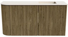 Mondiaz Joya DLux 80cm toiletmeubel ronding links dusk met wastafel faye rechts 1 kraangat meli