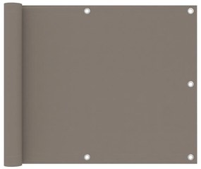 vidaXL Balkonscherm 75x500 cm oxford stof taupe