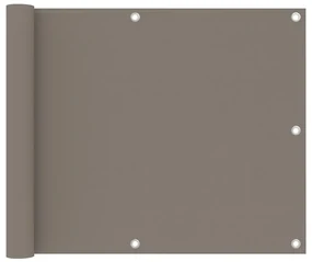 vidaXL Balkonscherm 75x500 cm oxford stof taupe