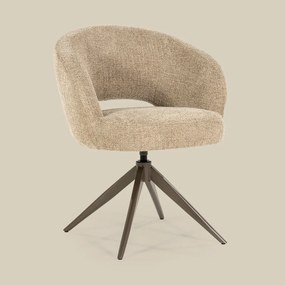 Eleonora Alissa Ronde Eetkamerstoel Taupe