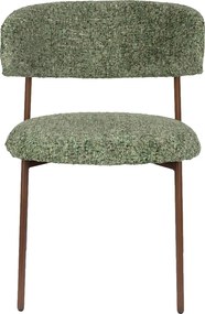 Vintage Eetkamerstoel Walnoot Groen