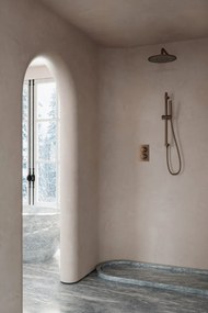 Saniclear Antique inbouw regendouche met 20cm hoofddouche, muurarm en glijstang verouderd messing